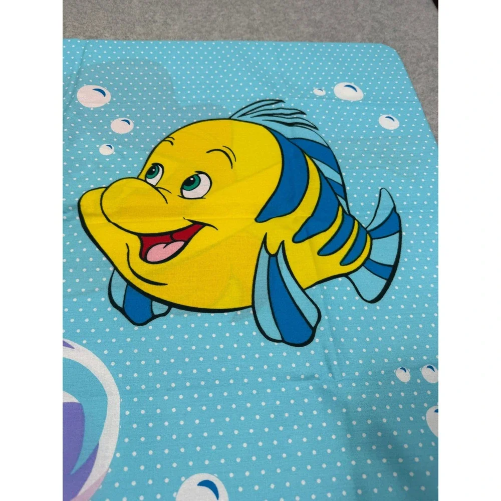 Vintage Disney Little Mermaid Ariel Flounder Sebastian Pillowcase Made in USA